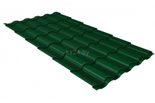 Металлочерепица Гранд лайн Grand Line Kredo Satin 0,5 мм GreenCoat Pural BT RR29 красный глянец 0,5