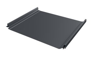 Кликфальц Pro Grand Line 0,45 Drap TwinColor с пленкой на замках RAL 7024 мокрый асфальт Кликфальц Pro