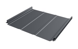 Кликфальц Pro Line Grand Line 0,5 Rooftop Бархат с пленкой на замках RAL 7024 мокрый асфальт  Кликфальц Pro Gofr