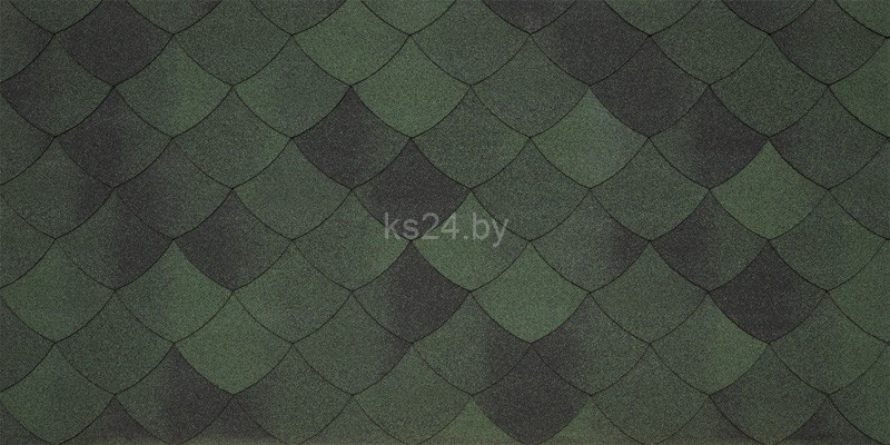 TEGOLA PREMIUM гибкая рядовая черепица коллекция VERSAILLE verde smeraldo 476