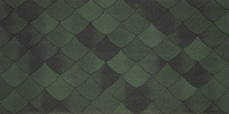 TEGOLA PREMIUM гибкая рядовая черепица коллекция VERSAILLE verde smeraldo 476